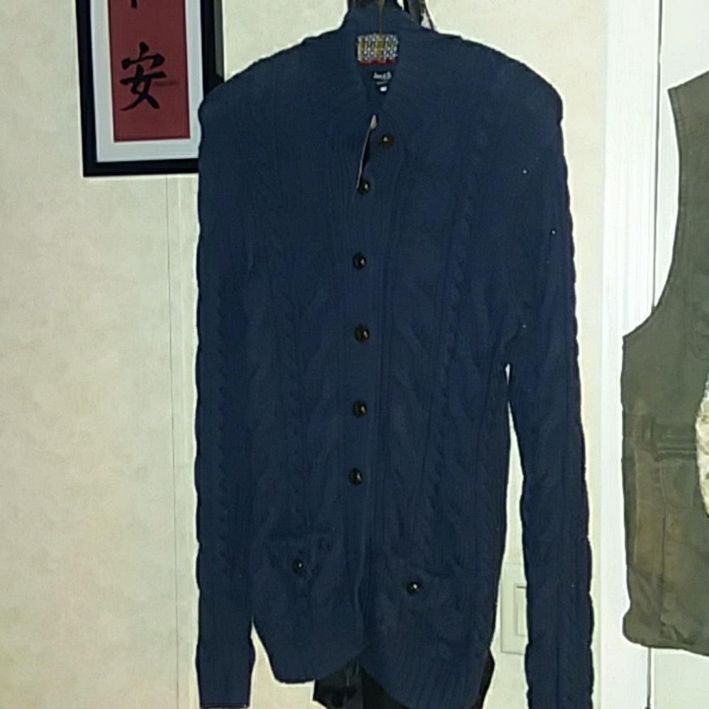 Navy blue library sweater